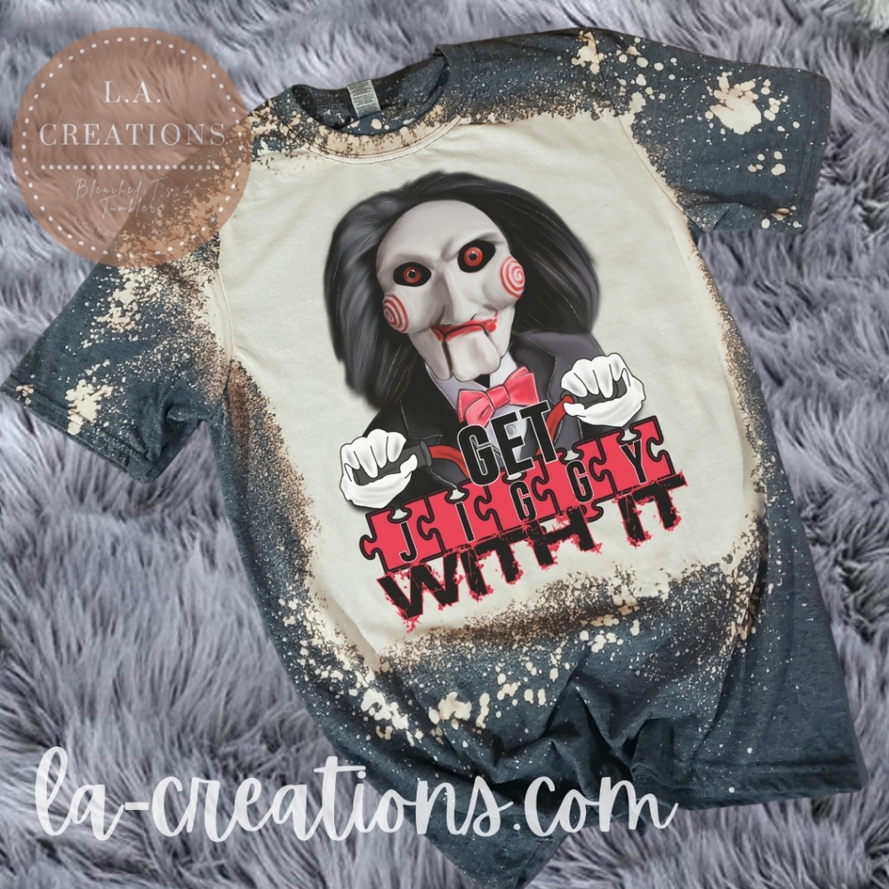 Saw Get Jiggy with it Bleached Tee S-3x
